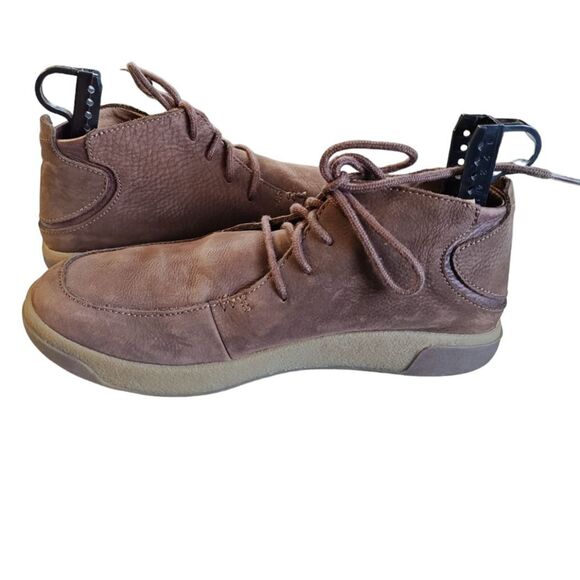 Loli'i Puki by Olukai Chukka Boot 7 Wood Brown Leather Hawaii Waterproof Nubuck - Picture 3 of 6